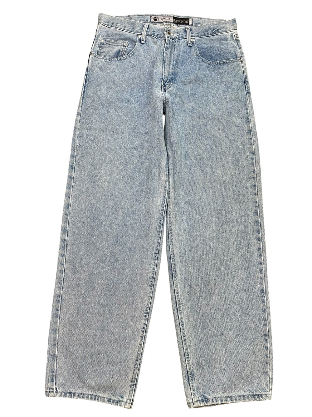 Levis Y2K Mens SilverTab Classic Baggy Jeans Cotton Rigid Light Wash Denim 32X32